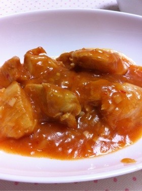 レンジで作る鶏むね肉のチリソース