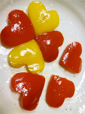 お弁当に!♥ハートのパプリカ♥