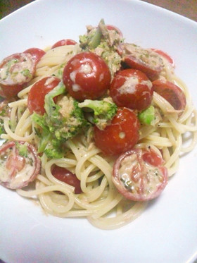 トマトとツナのマヨぽん✿冷製パスタ✿