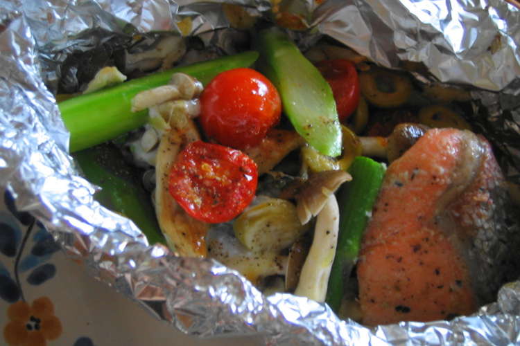 鮭と野菜のイタリアンなホイル焼き レシピ 作り方 By カルムネール クックパッド 簡単おいしいみんなのレシピが356万品