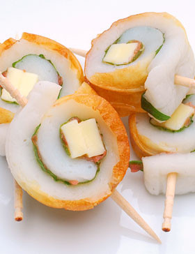 ちくわの梅じそチーズ巻き