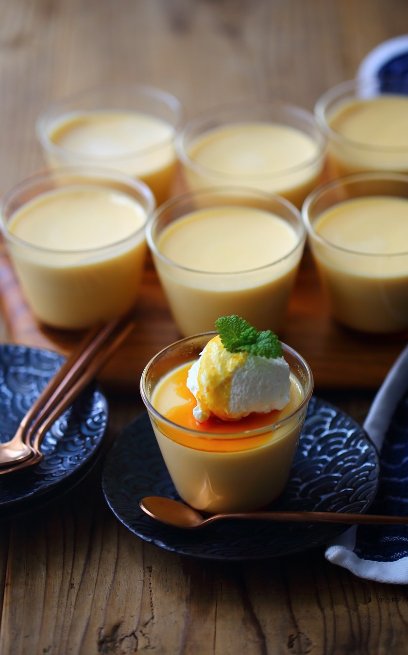 ナツメグとバニラのプリンのレシピ