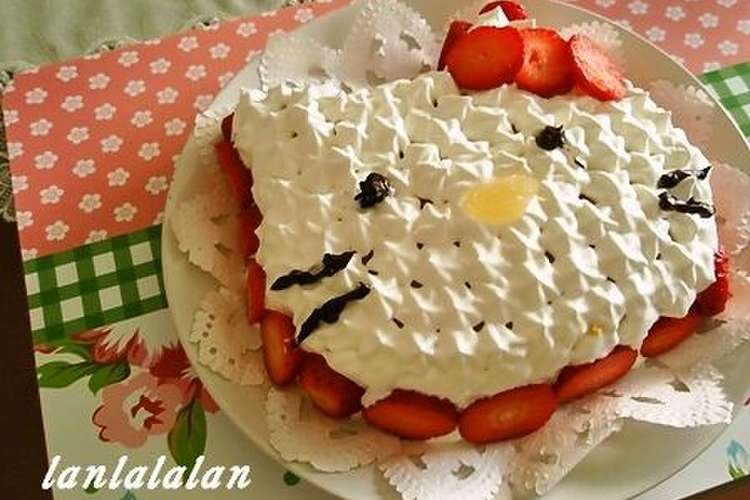 ハローキティ 風バースデーケーキ レシピ 作り方 By ランラララン クックパッド 簡単おいしいみんなのレシピが354万品
