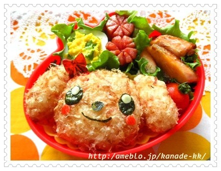 【キャラ弁】トイプードルのお弁当の画像
