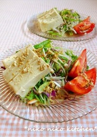 簡単♡豆腐とトマトの和風サラダ