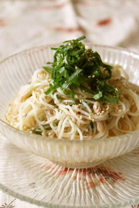 暑~い日におすすめ!さっぱりツナしそ素麺