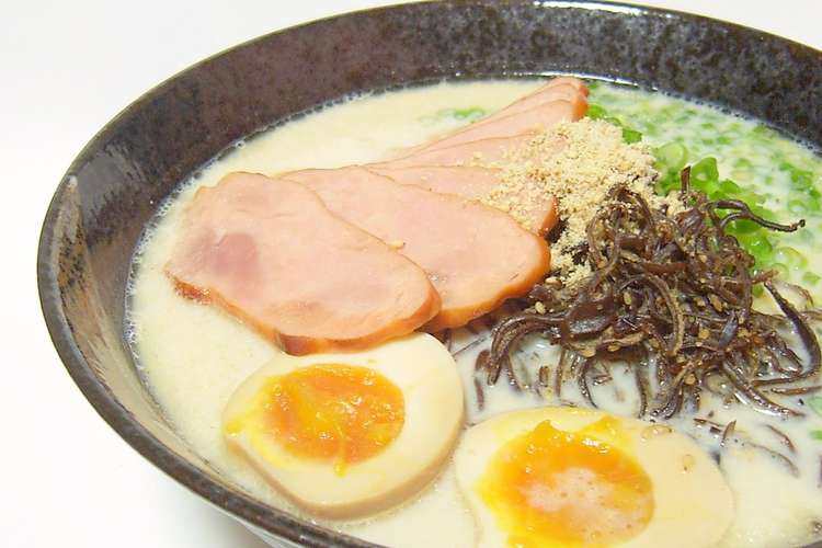 こってり濃厚とんこつラーメン レシピ 作り方 By おとめてお クックパッド