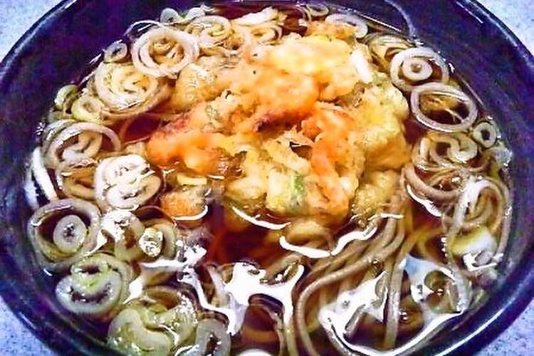 サクサク食感 立ち食い蕎麦屋の天婦羅そば レシピ 作り方 By もちっしゃ クックパッド