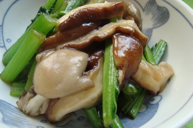 小松菜ときのこのオイスター炒めの画像