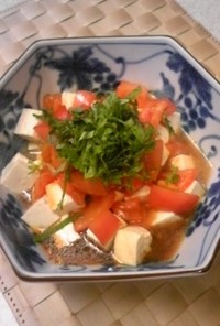 豆腐のトマトポン酢チリソース冷奴