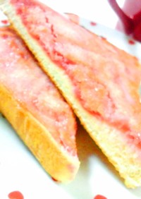 苺メロンパンなトースト
