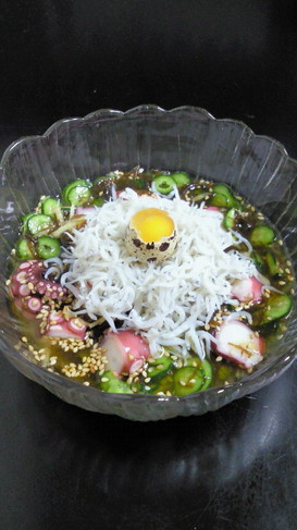 もずく酢アレンジ♪タコの酢の物