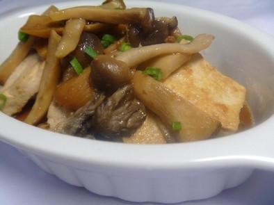 マクロビダイエット豆腐とキノコすき焼き風の写真