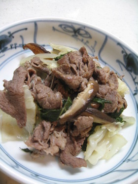 ポン酢で蒸し焼き肉野菜