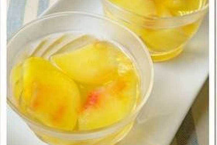 桃たっぷり梅酒ゼリー レシピ 作り方 By オレンジデイ クックパッド 簡単おいしいみんなのレシピが375万品