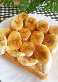 朝食に☆はちみつバナナトースト♪