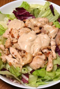 簡単☆満腹♬鶏肉サラダ アンチョビソース