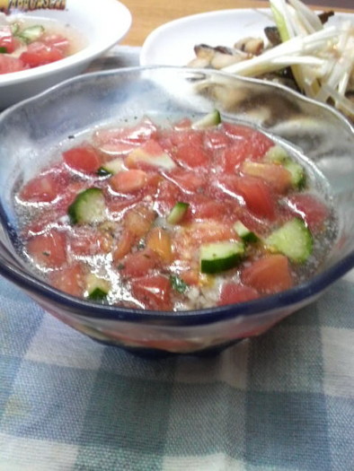 冷！豚肉のトマト＆胡瓜ジュレの写真