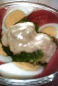 ブロッコリー＋茹で卵のサラダ・ツナマヨdressing