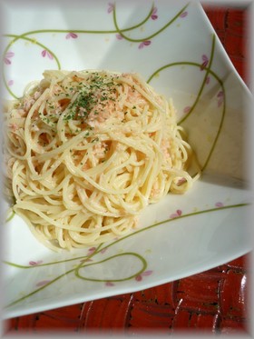 カニと辛子明太子の冷製パスタ☆