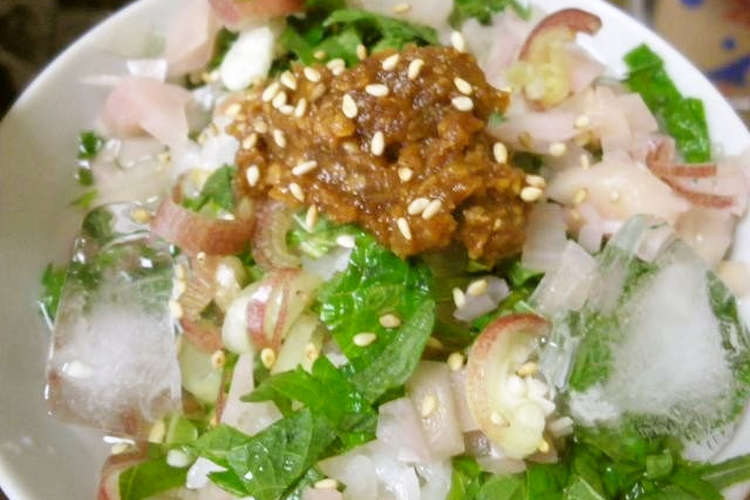 岩下の新生姜と味噌の冷やし茶漬け レシピ 作り方 By のろにゃんこ１３ クックパッド 簡単おいしいみんなのレシピが355万品