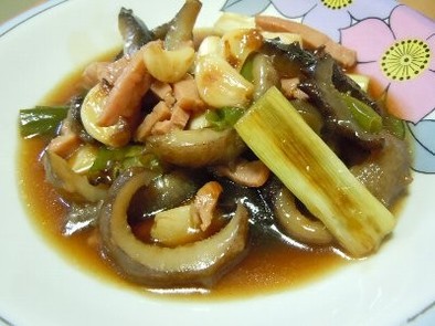 医食同源　海参とニンニクのスタミナ煮の写真