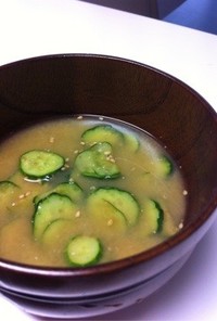 冷汁風♫冷たい胡瓜のお味噌汁☆