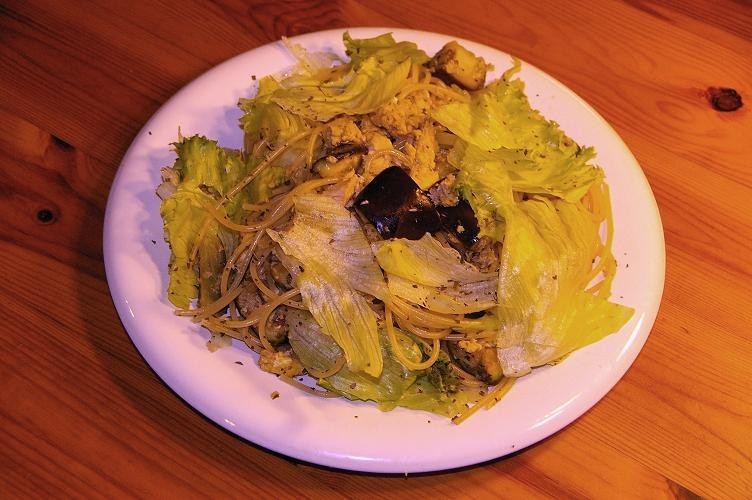 夏野菜とさけ缶を使った和風パスタサラダの画像
