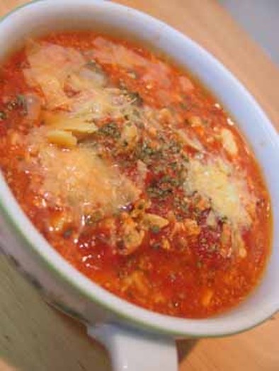おいしくってスリム＆きれいになるテンペトマトスープの写真