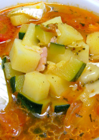 フロマージュin夏野菜スープ