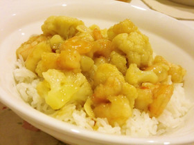 簡単☆カリフラワーとえびの中華風あんかけ