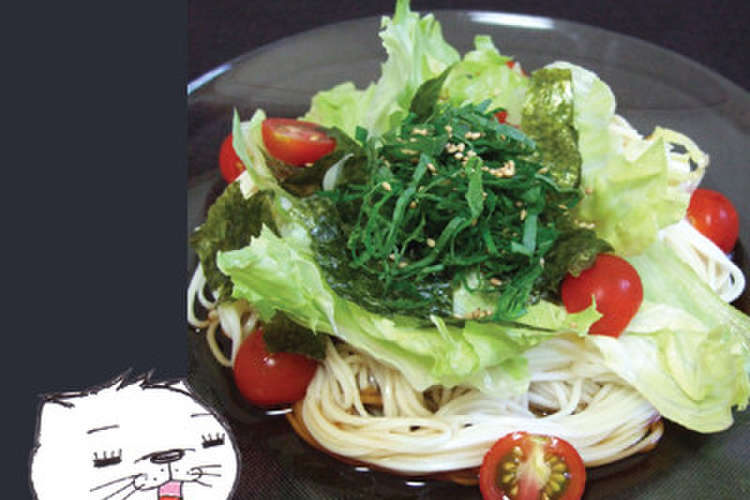 卵かけサラダそうめん レシピ 作り方 By のび猫 クックパッド