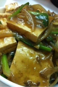 豆腐と野菜たっぷりの味噌とろみ丼
