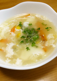 卵白deふわふわスープ