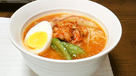 キムチ冷麺風素麺♪
