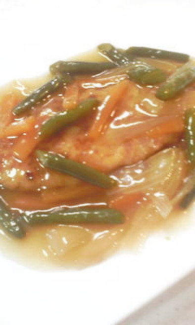 お野菜タップリ♡白身魚フライのあんかけ♡の写真
