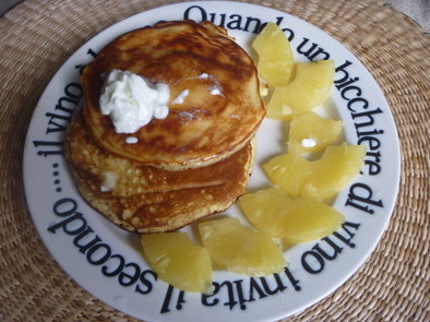 ハワイアン朝食　パンケーキの写真