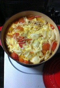 夏に！簡単☆トマト酸辣湯風卵中華スープ