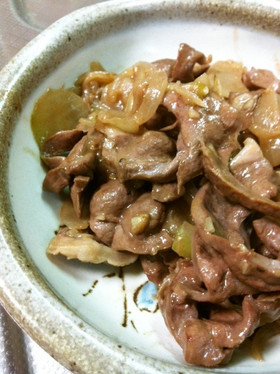 豚ハツの塩とレモン炒め