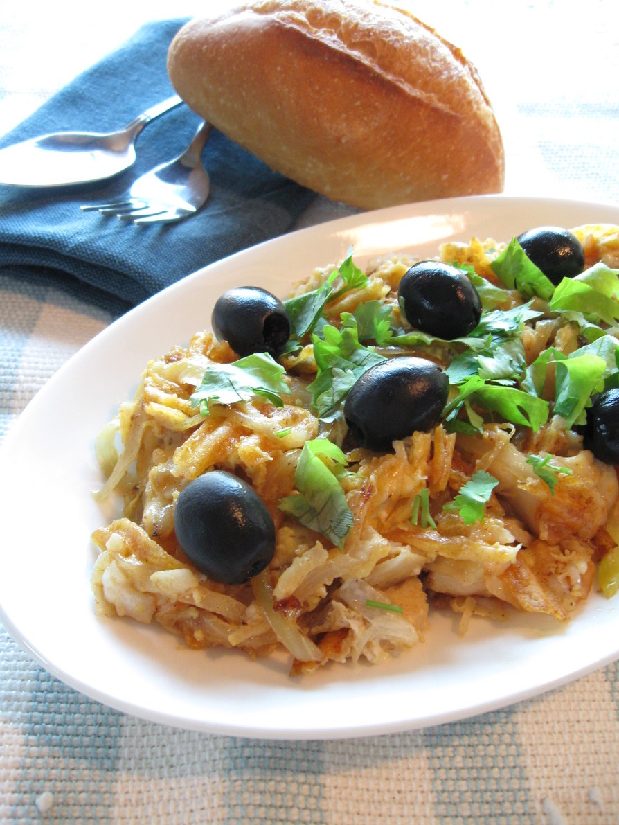 【ポルトガル料理】鱈とポテトの卵とじの画像
