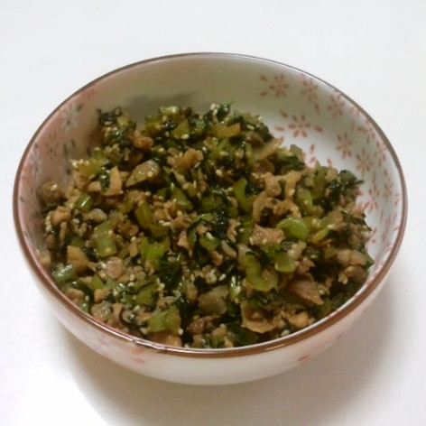 ササッと常備菜　小松菜と豚肉の炒め物
