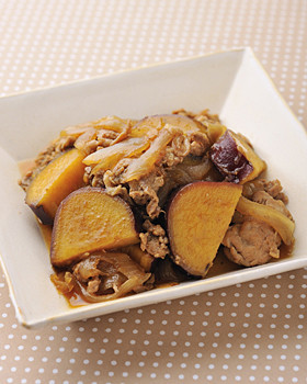 さつまいもと豚肉の炒め煮