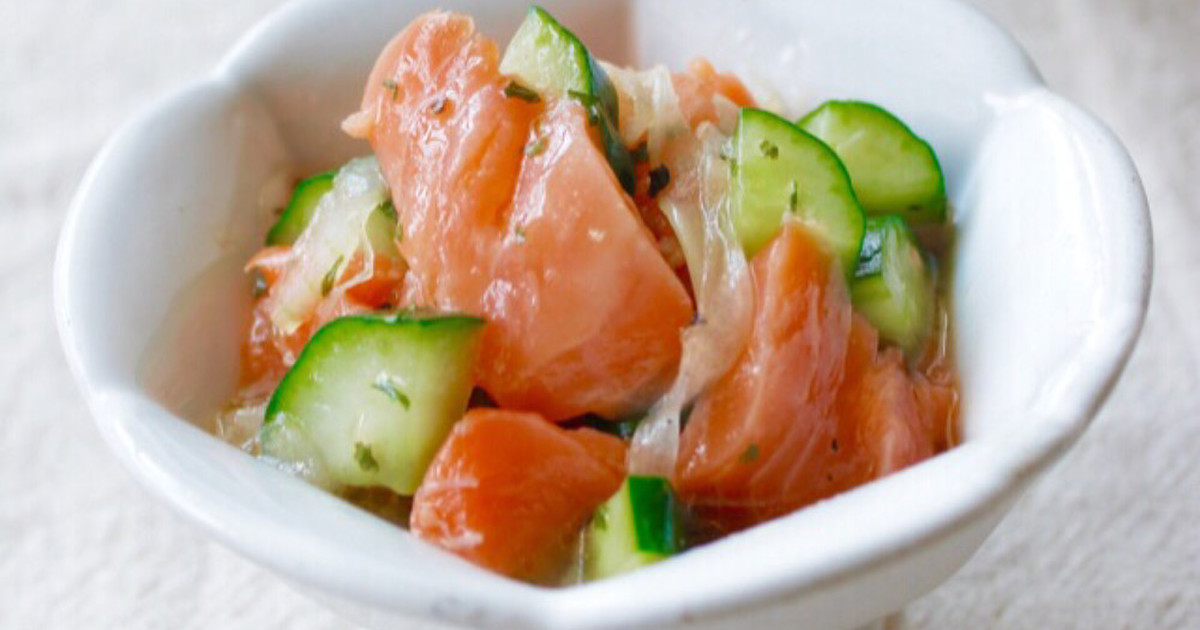 ☆サーモンときゅうりのマリネ☆ by ☆栄養士のれしぴ☆ 【クックパッド】 簡単おいしいみんなのレシピが298万品