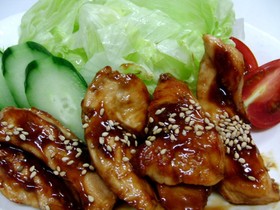 簡単☆おいしい♪鶏胸肉のからし照り焼き♡