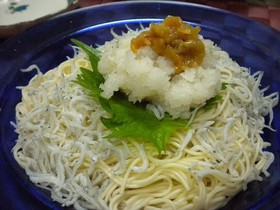 大根しらす梅そうめん