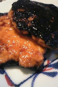 ふわふわヘルシー☆豆腐と鶏ひきの磯辺焼き