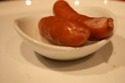 ソーセージがとてもおいしくなる食べ方ですの写真