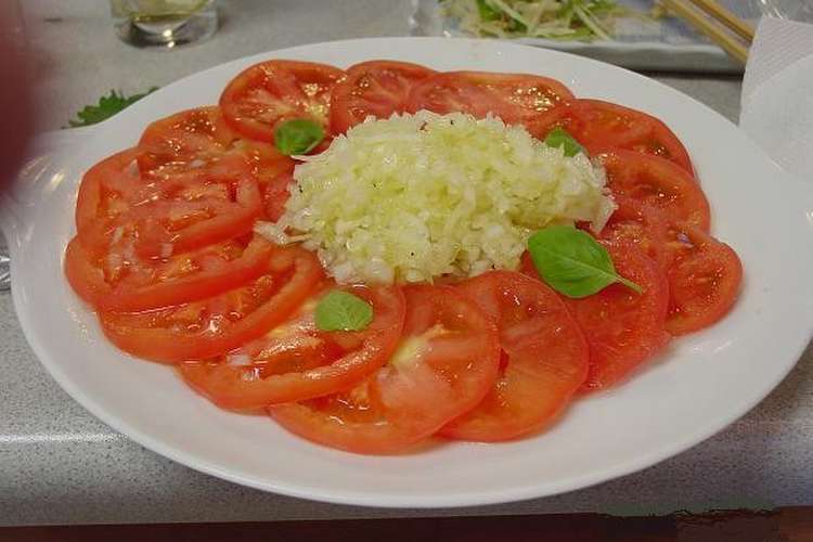 簡単でおしゃれな冷たいトマトサラダ レシピ 作り方 By Masas1958 クックパッド 簡単おいしいみんなのレシピが359万品