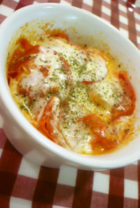 お弁当に❀じゃが芋とトマトのチーズ蒸し♬