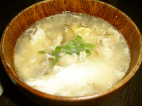 市販のもずく酢でかき玉もずくスープ♪